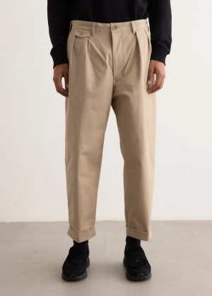 2 Pleats Twill Pants