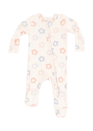 2-Way Zipper Footie - Daisy Pop