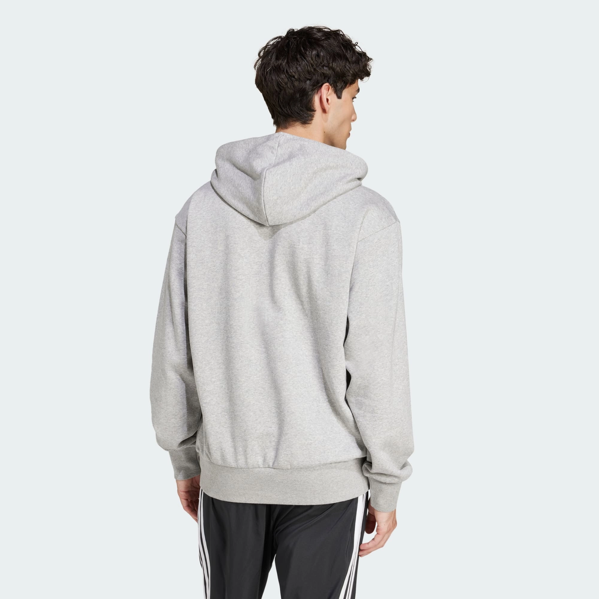 ADIDAS MEN'S FEELCOZY FLEECE GREY HOODIE