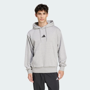 ADIDAS MEN'S FEELCOZY FLEECE GREY HOODIE