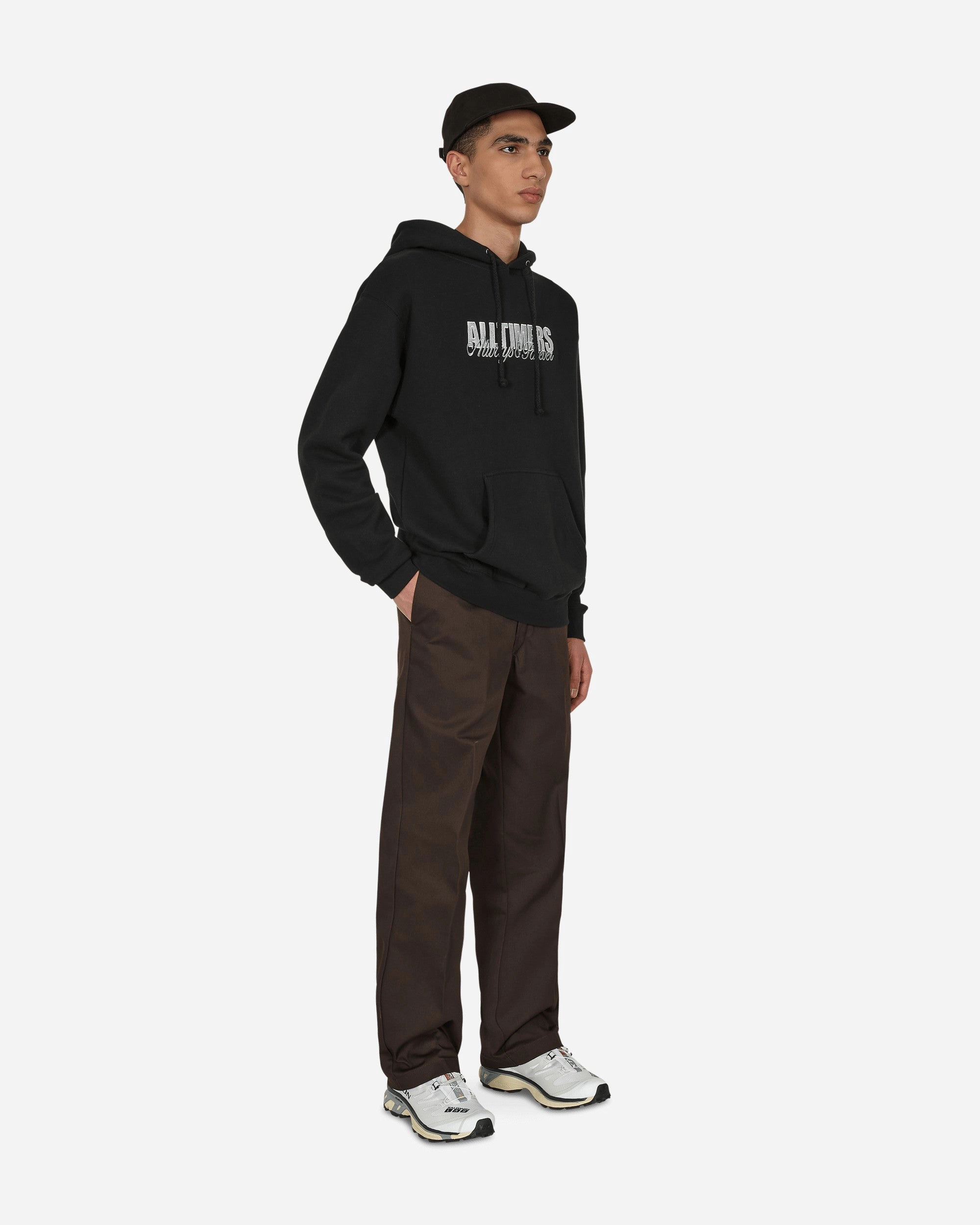 Always Embroidered Hooded Sweatshirt Black