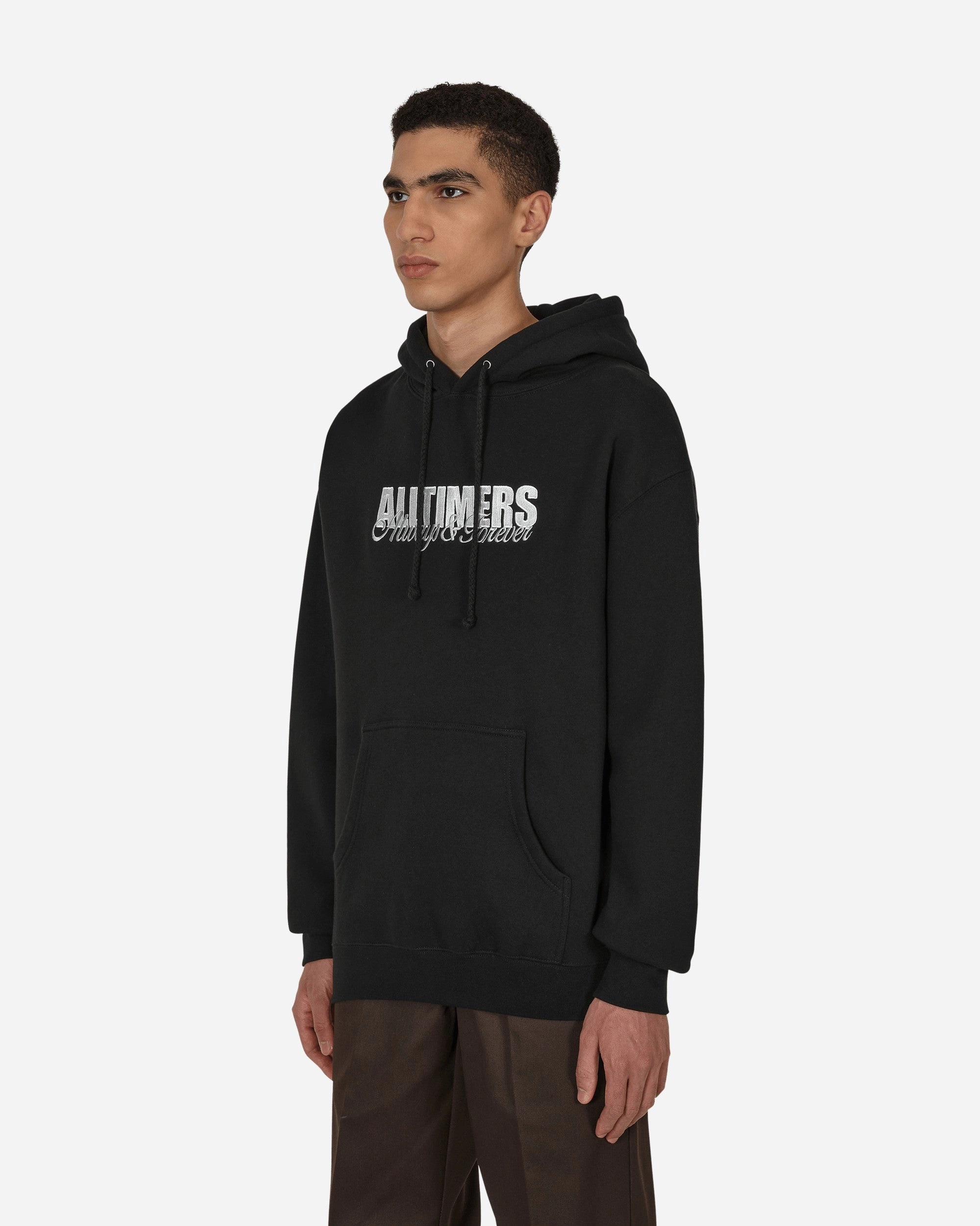 Always Embroidered Hooded Sweatshirt Black