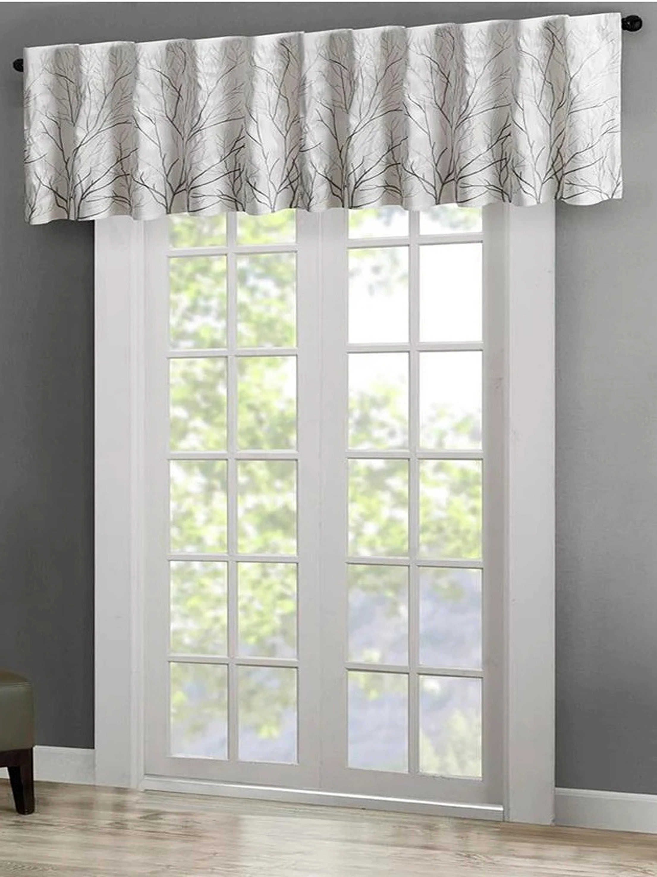 Andora Faux Silk Embroidered Window Valance