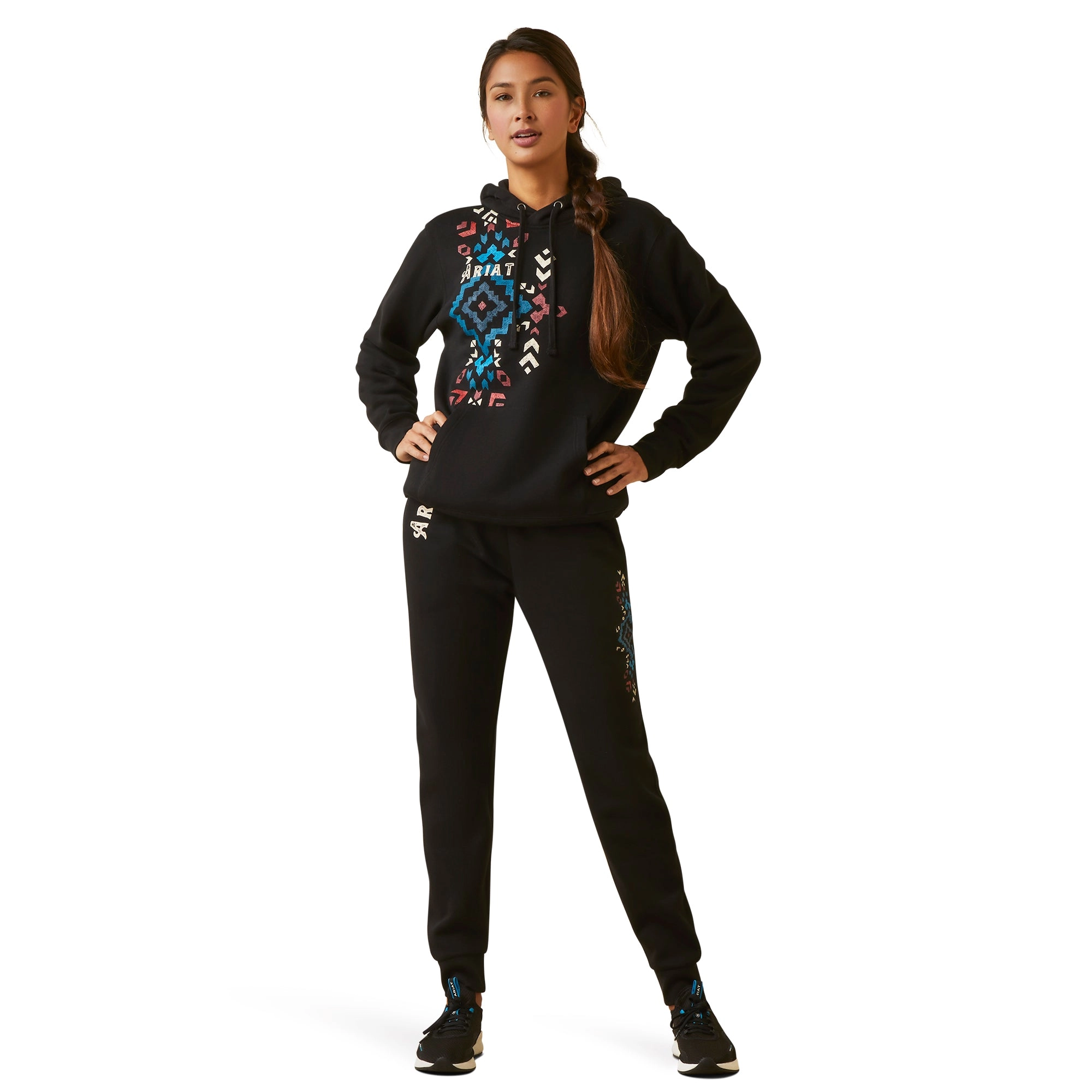 Ariat 10046448 Real Black Geo Hoodie