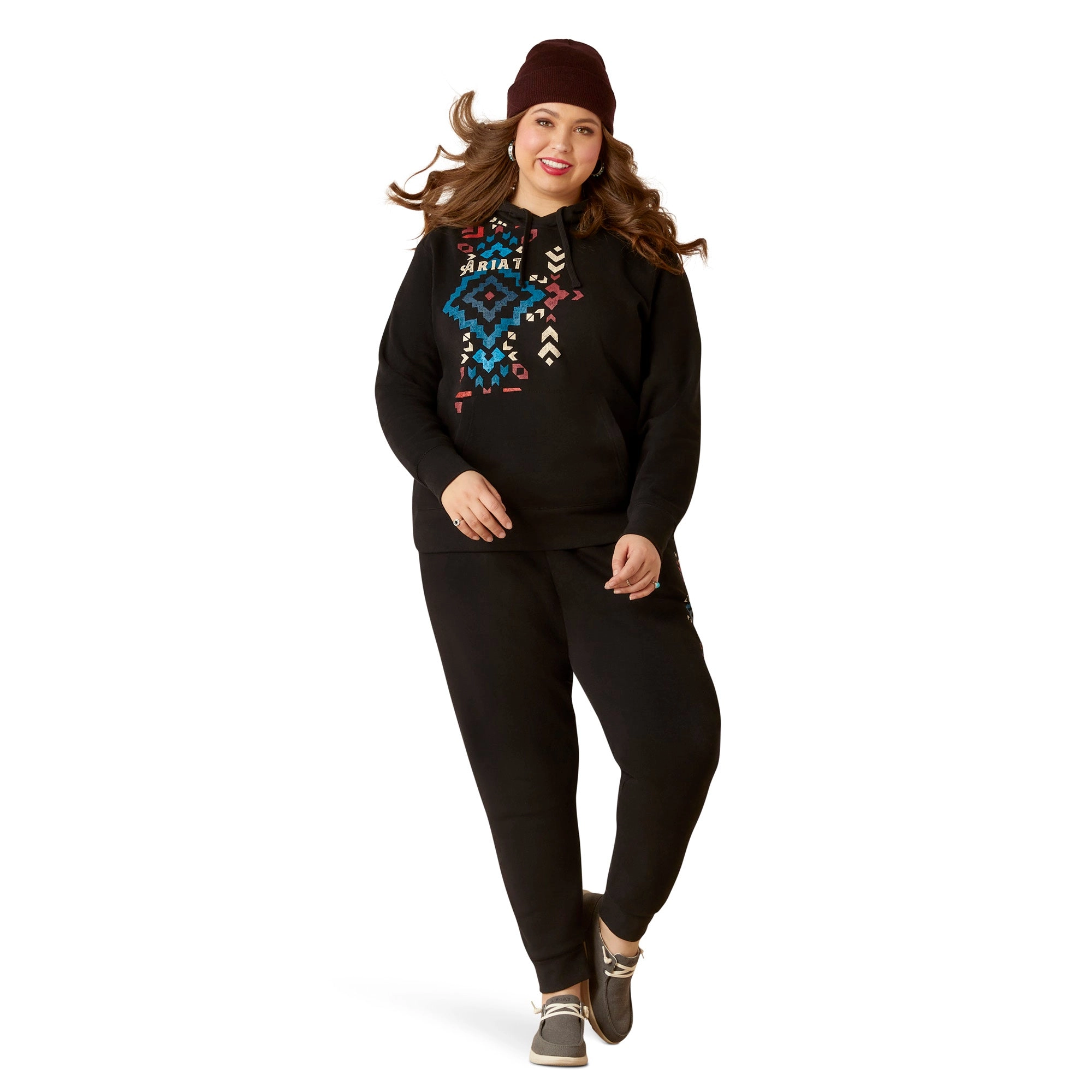 Ariat 10046448 Real Black Geo Hoodie