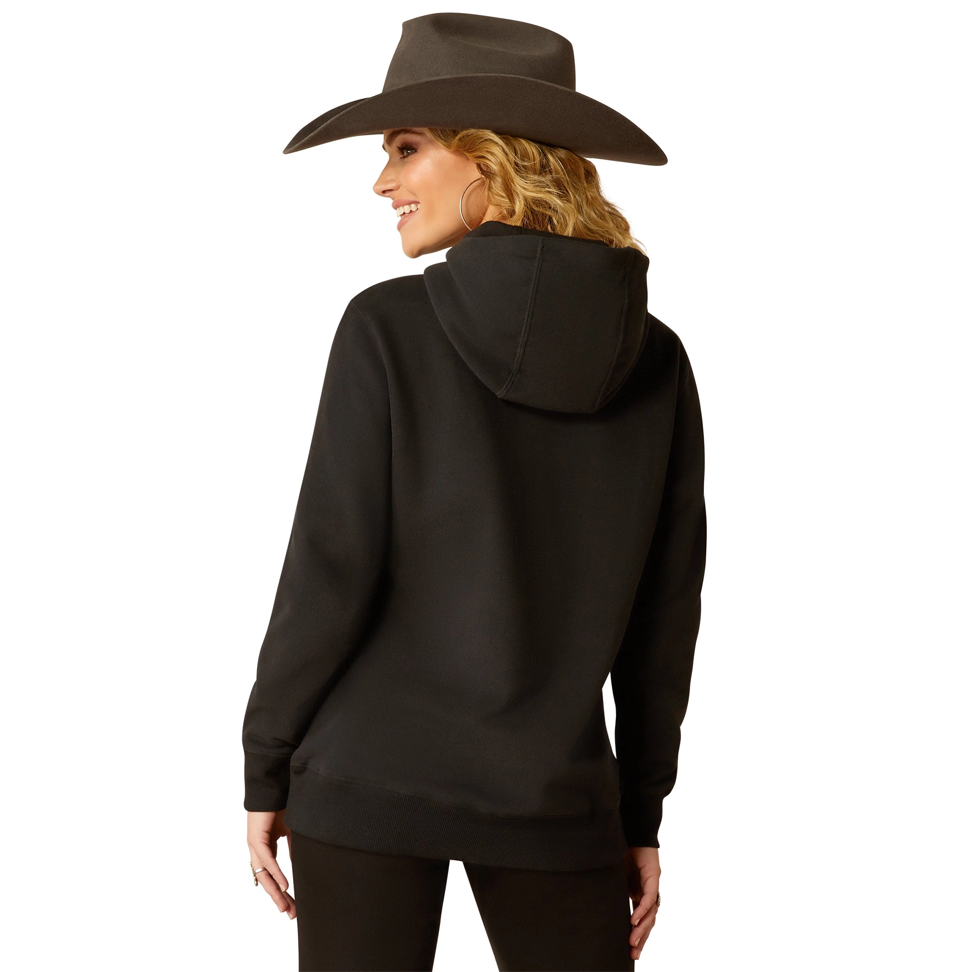 Ariat Ladies 10051999 Steer Stitch Hoodie in Black