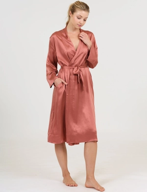 Audrey Washable Silk Long Robe