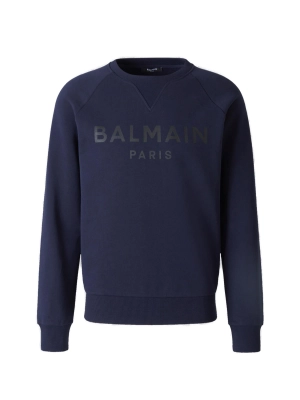 Balmain Logo Printed Crewneck Sweatshirt