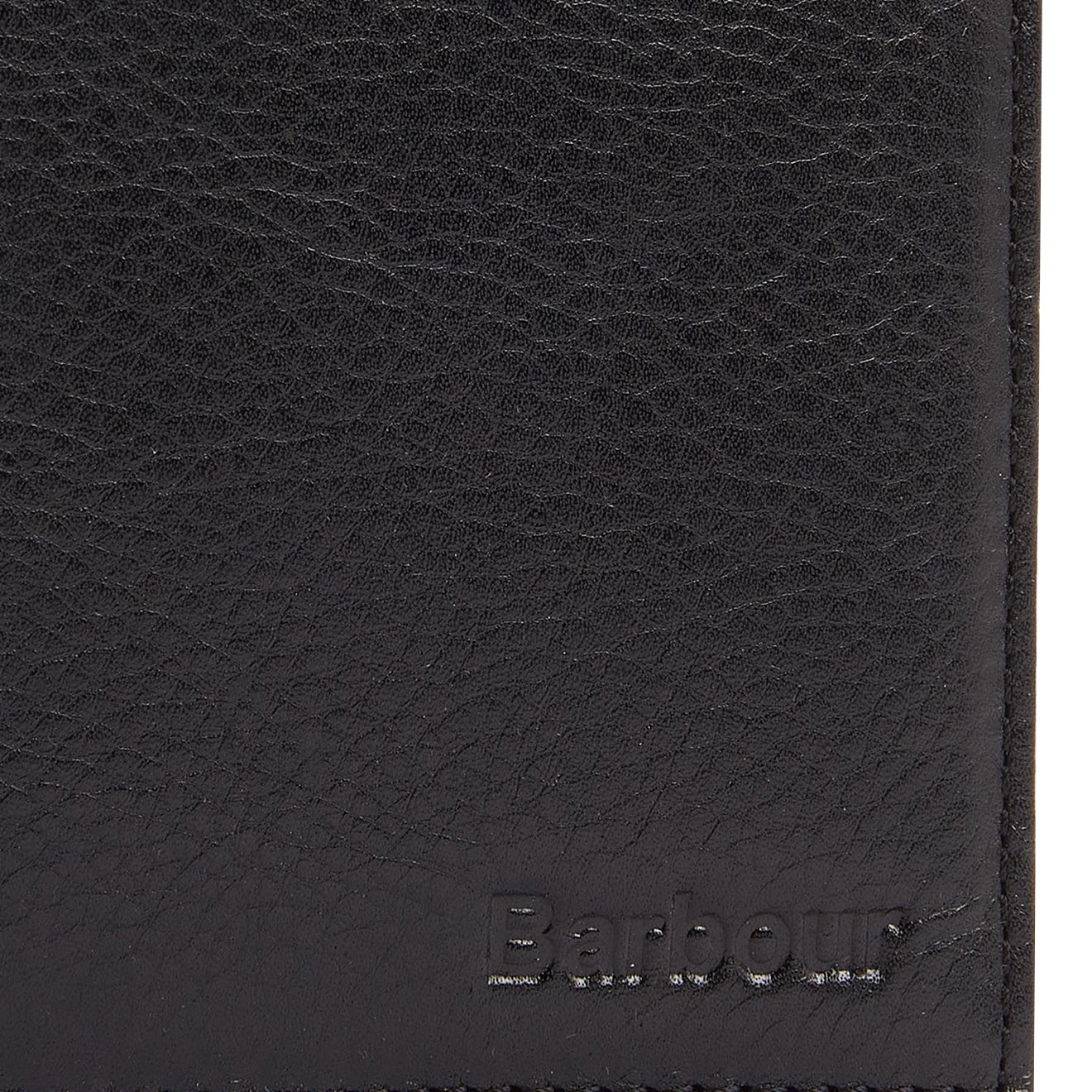 Barbour Colwell Leather Billfold Wallet Black/Classic