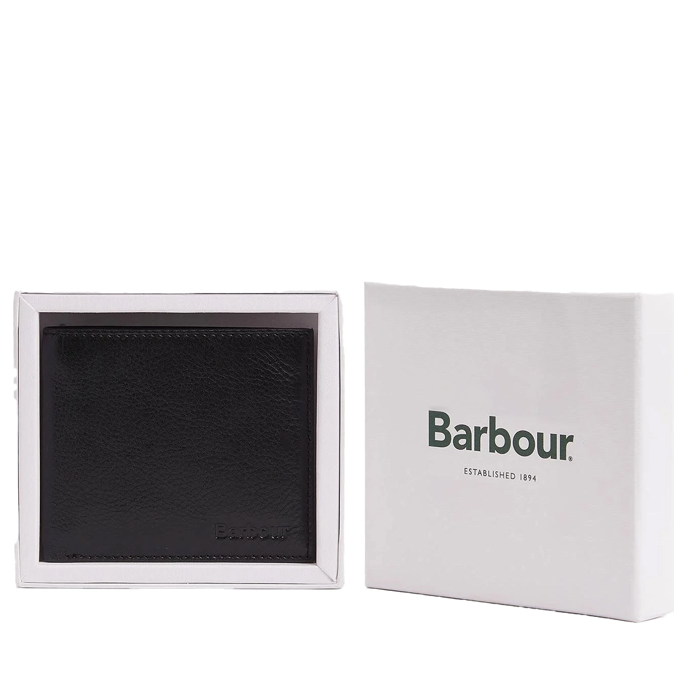 Barbour Colwell Leather Billfold Wallet Black/Classic