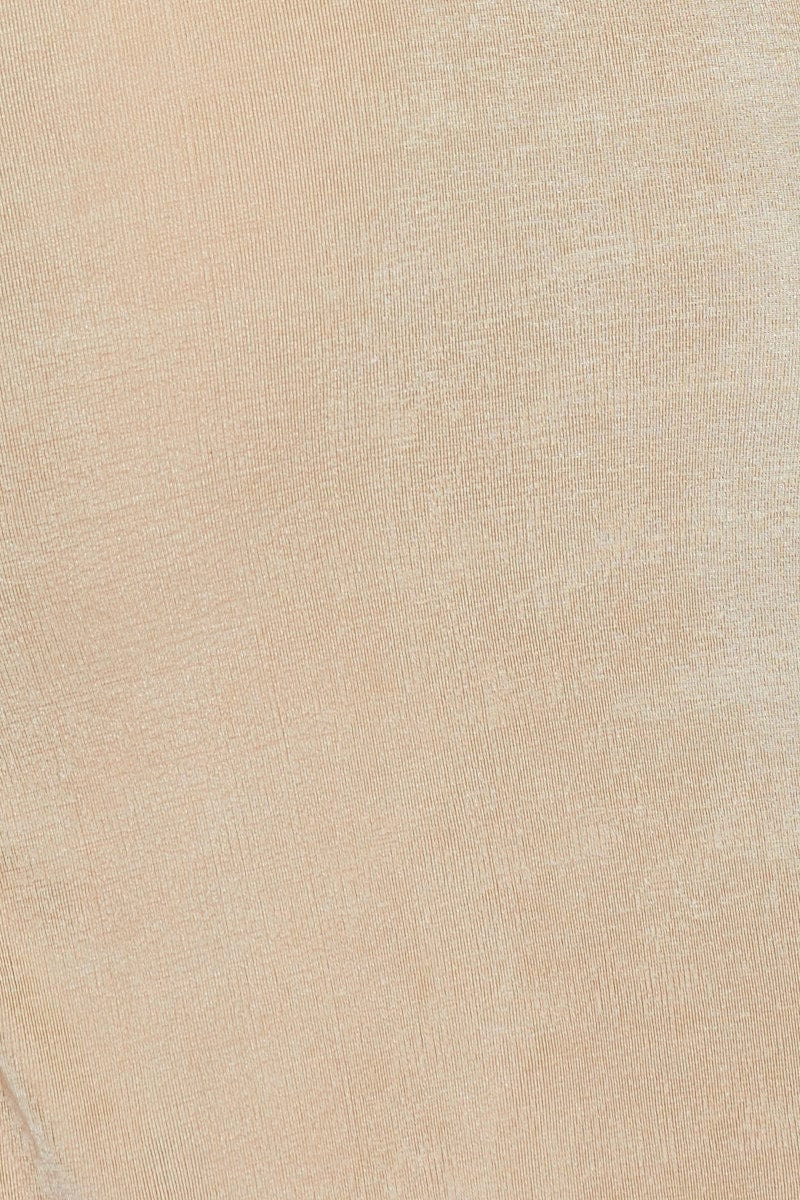 Beige Bodycon Dress Long Sleeve Evening