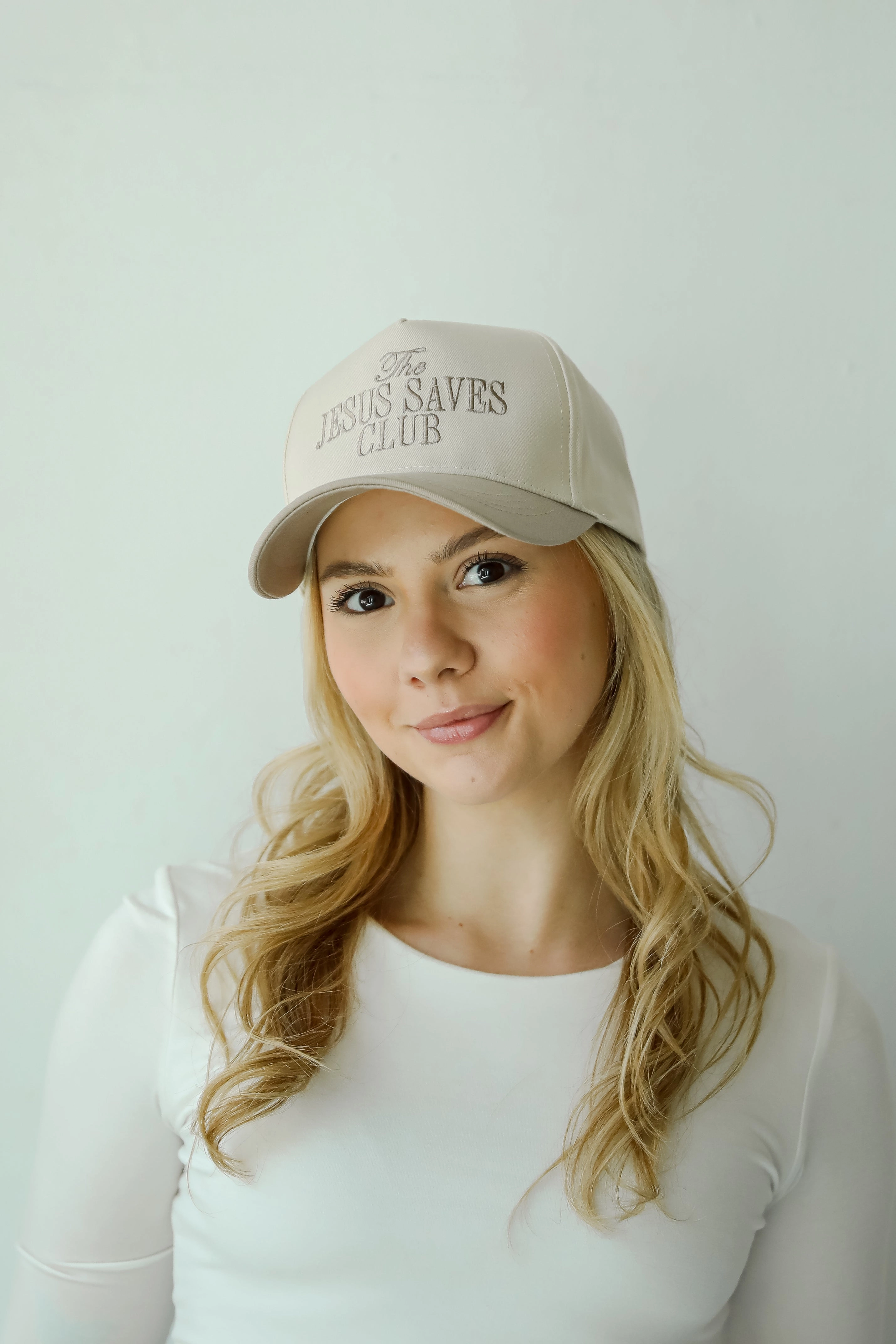 Beige The Jesus Saves Club Hat