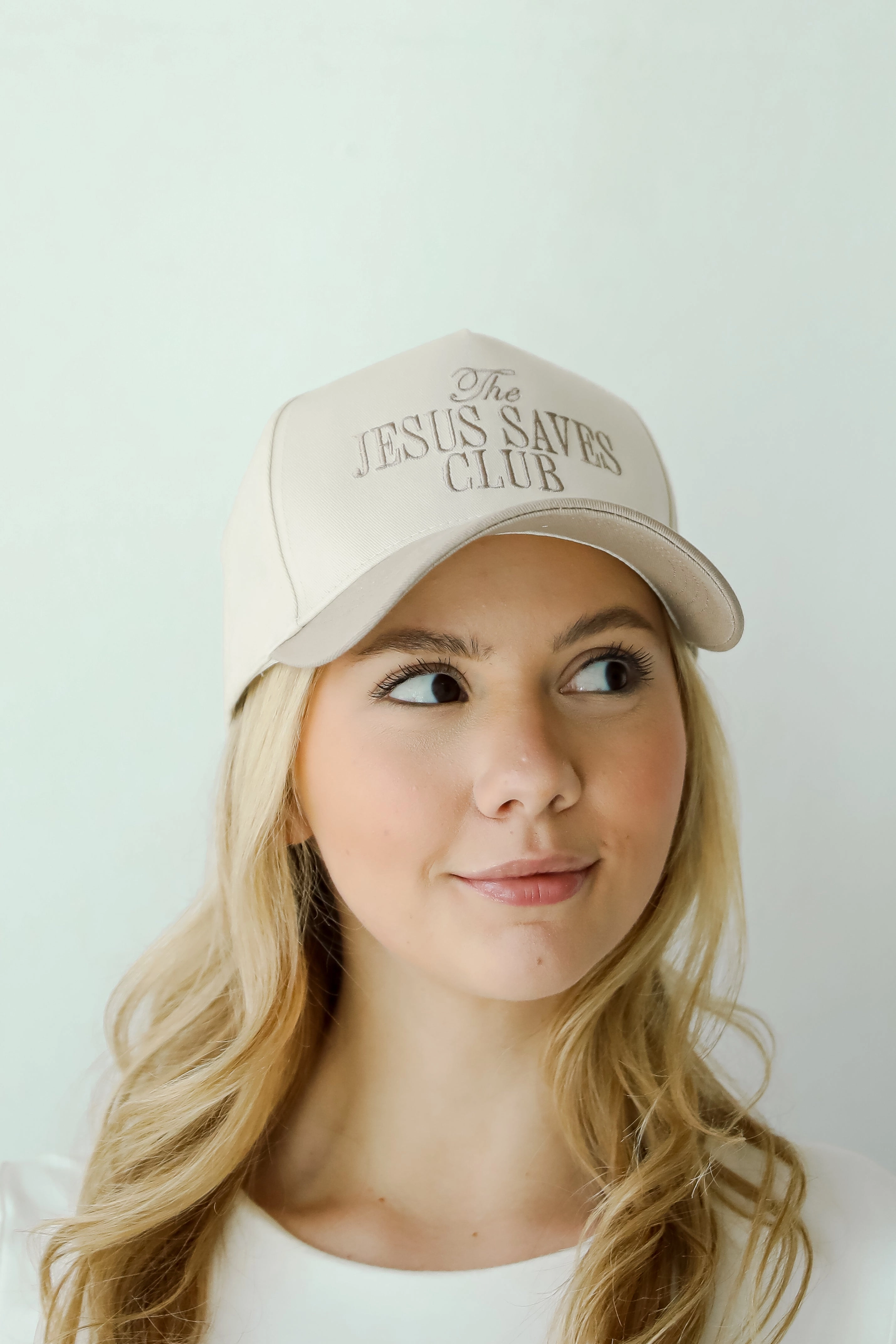 Beige The Jesus Saves Club Hat