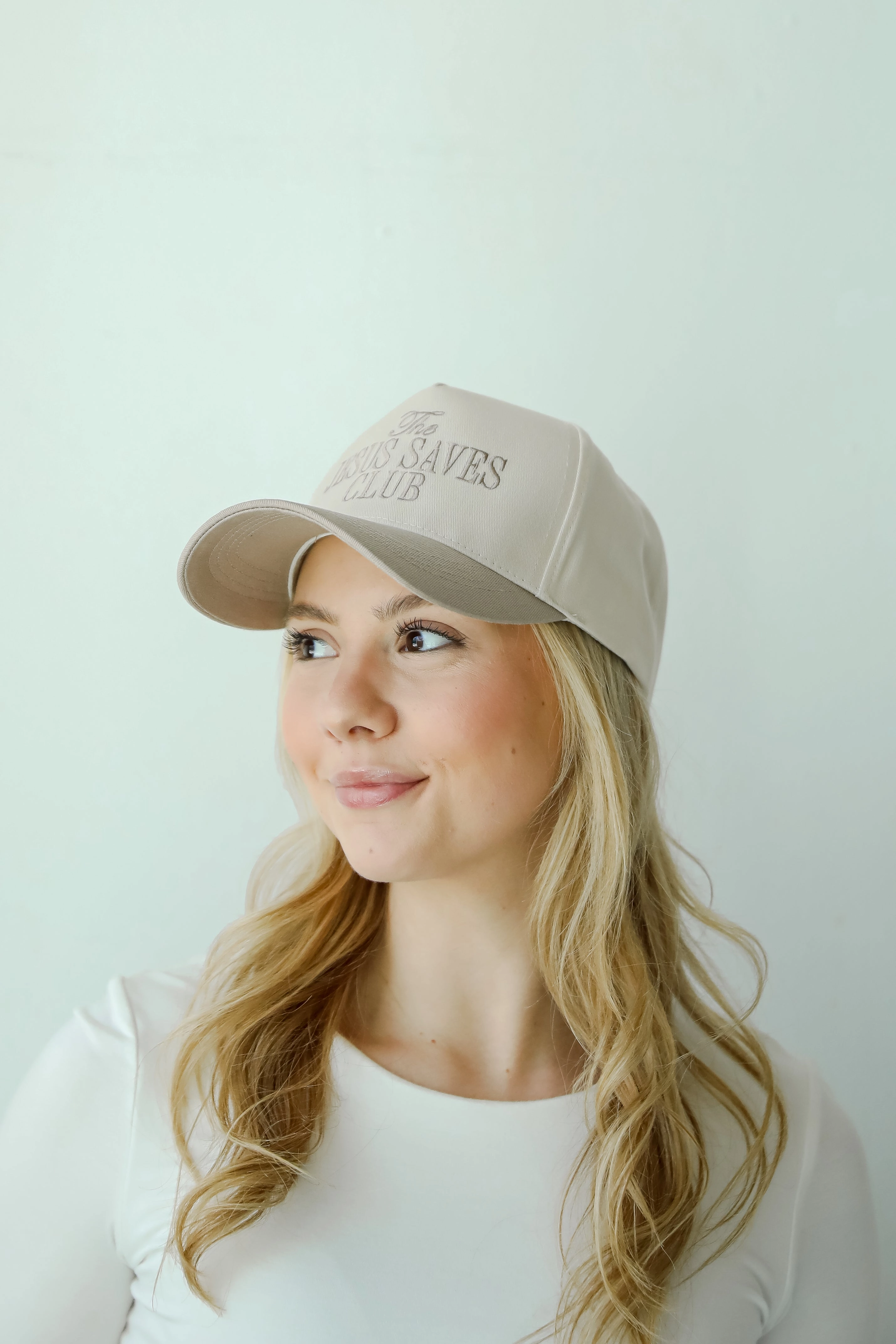 Beige The Jesus Saves Club Hat