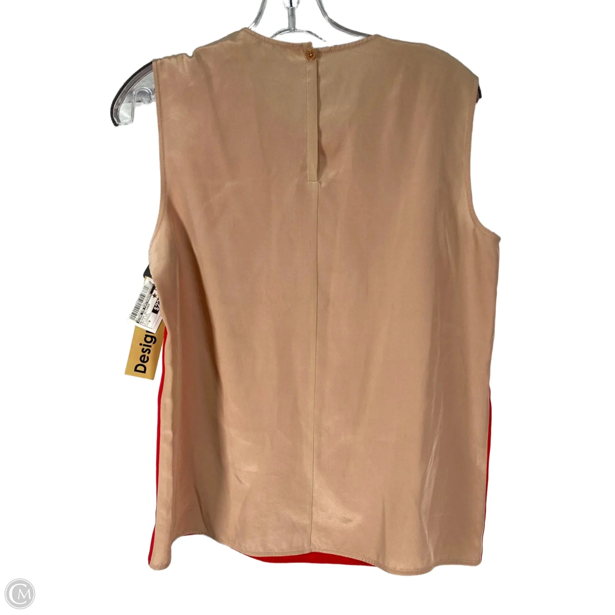 Blouse Designer By Diane Von Furstenberg In Red & Tan, Size: M