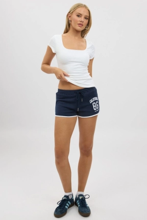 Blue Track Shorts Elasticated