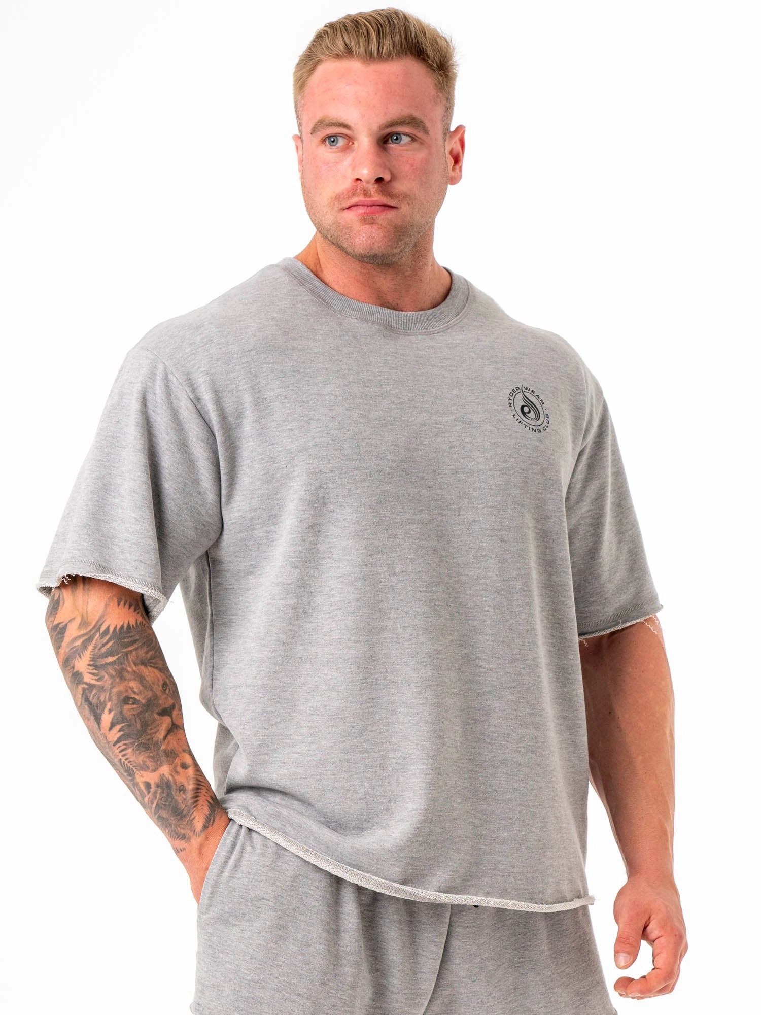 Box Fleece T-Shirt - Grey Marle