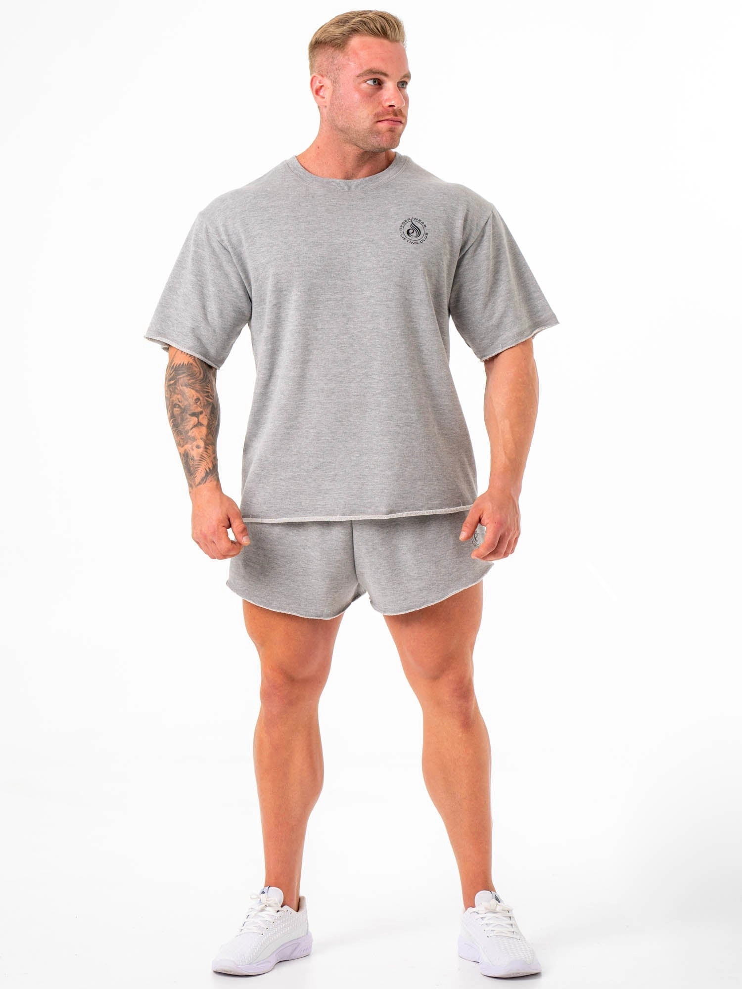 Box Fleece T-Shirt - Grey Marle