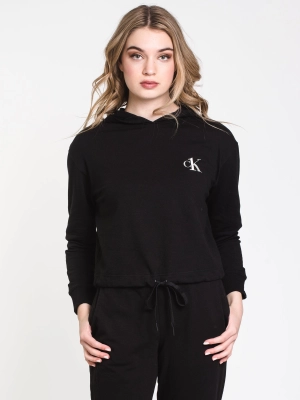 CALVIN KLEIN LONG SLEEVE HOODIE WITH DRAWSTRING  - CLEARANCE