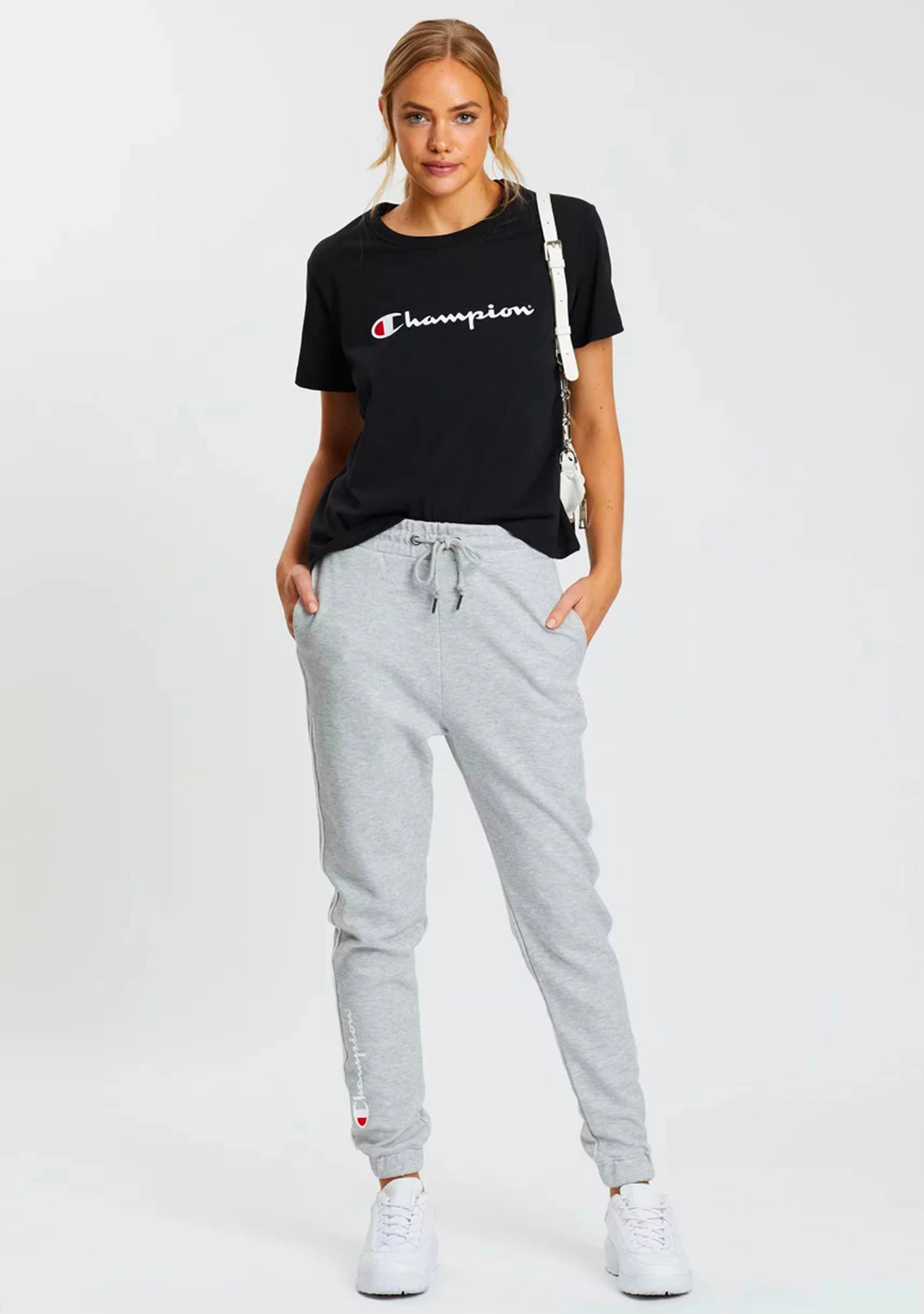 Champion Women's Script Short Sleeve Tee Black
