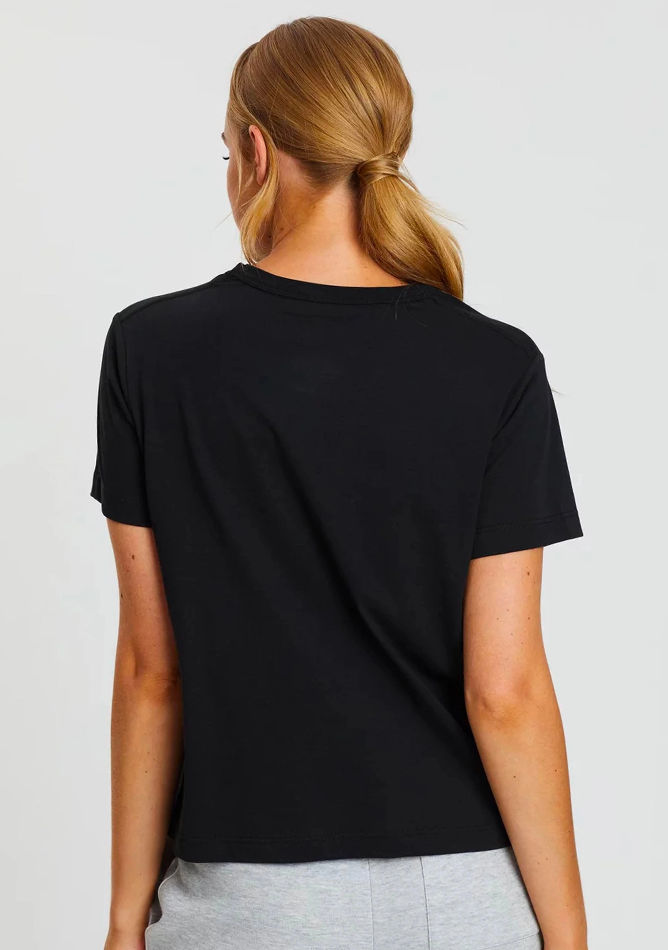 Champion Women's Script Short Sleeve Tee Black