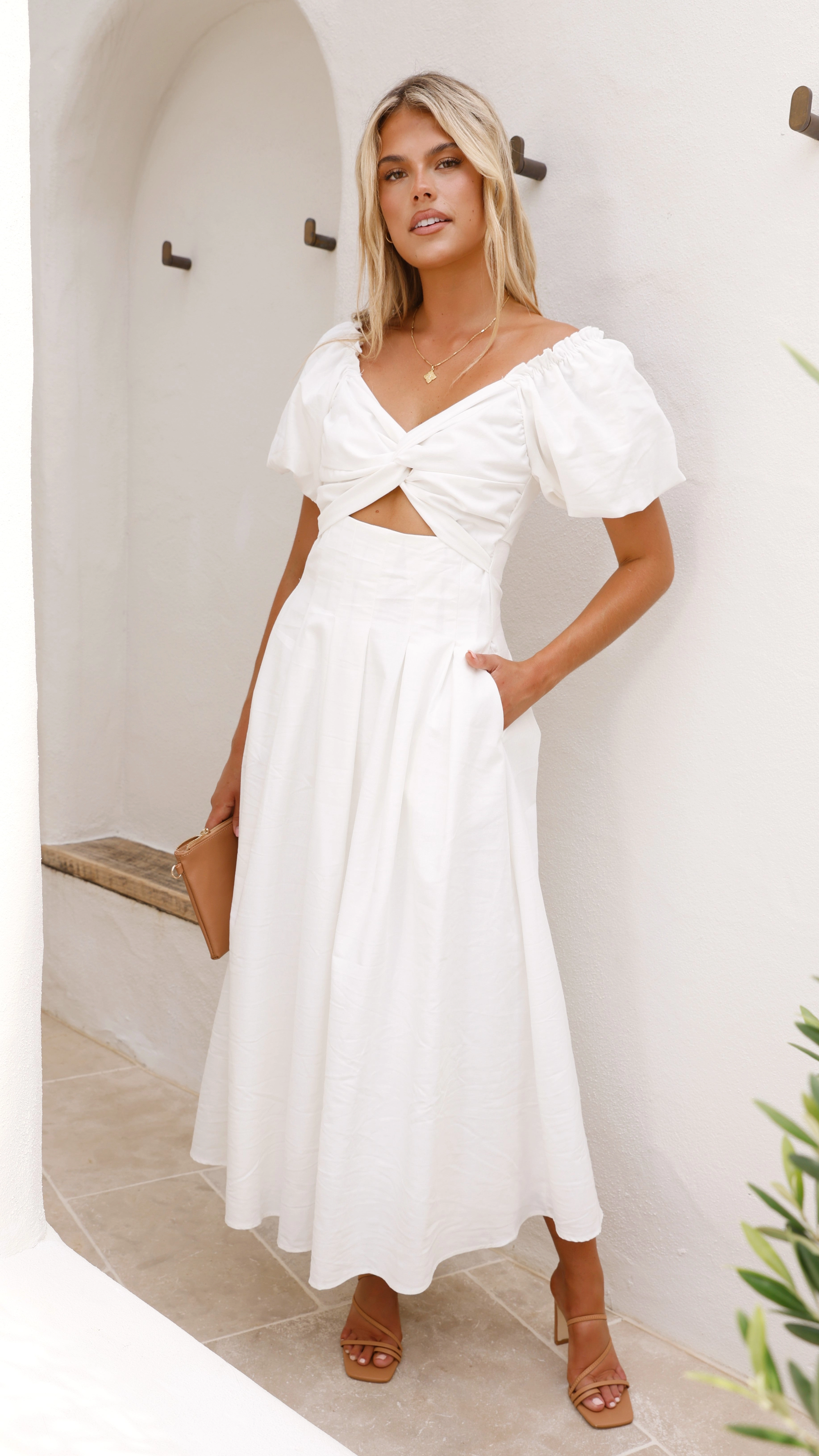 Christina Maxi Dress - White
