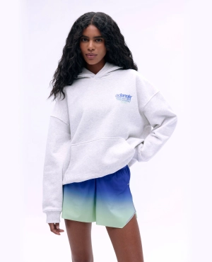 Community Spirit Oversized Hoodie - Light Grey Melange