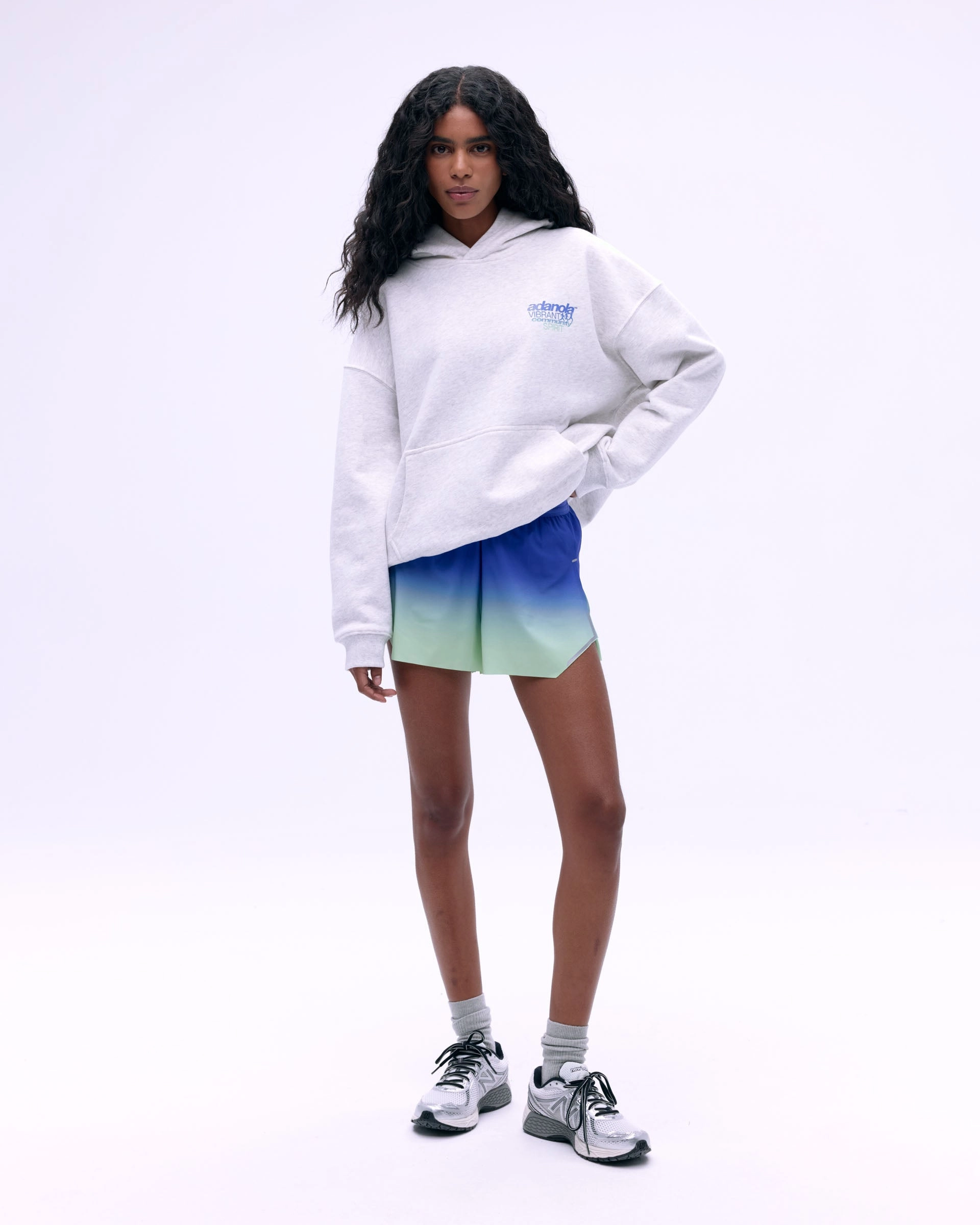 Community Spirit Oversized Hoodie - Light Grey Melange