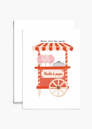 Cotton candy stand Father's day card