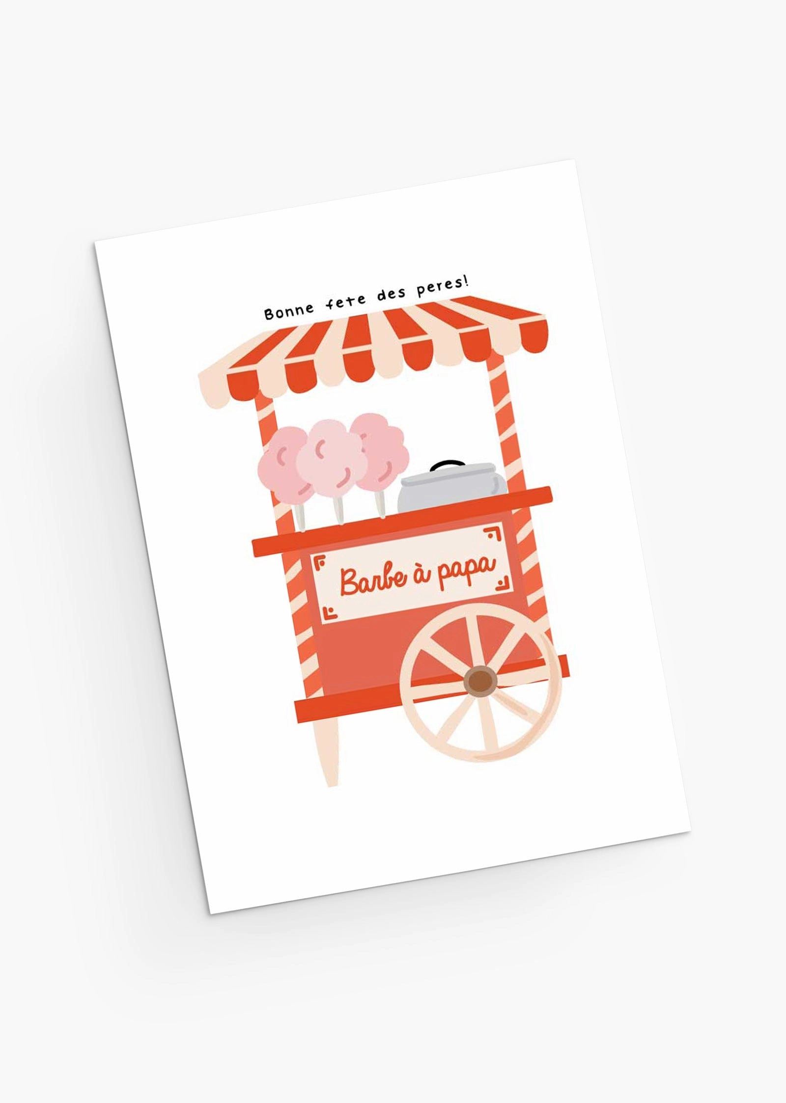 Cotton candy stand Father's day card