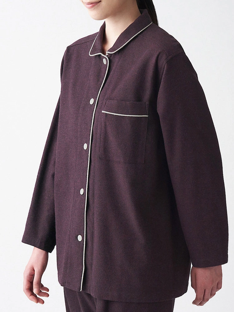 Cotton Plaid Pajamas Set Long Sleeve Sleepwear for Men&Women