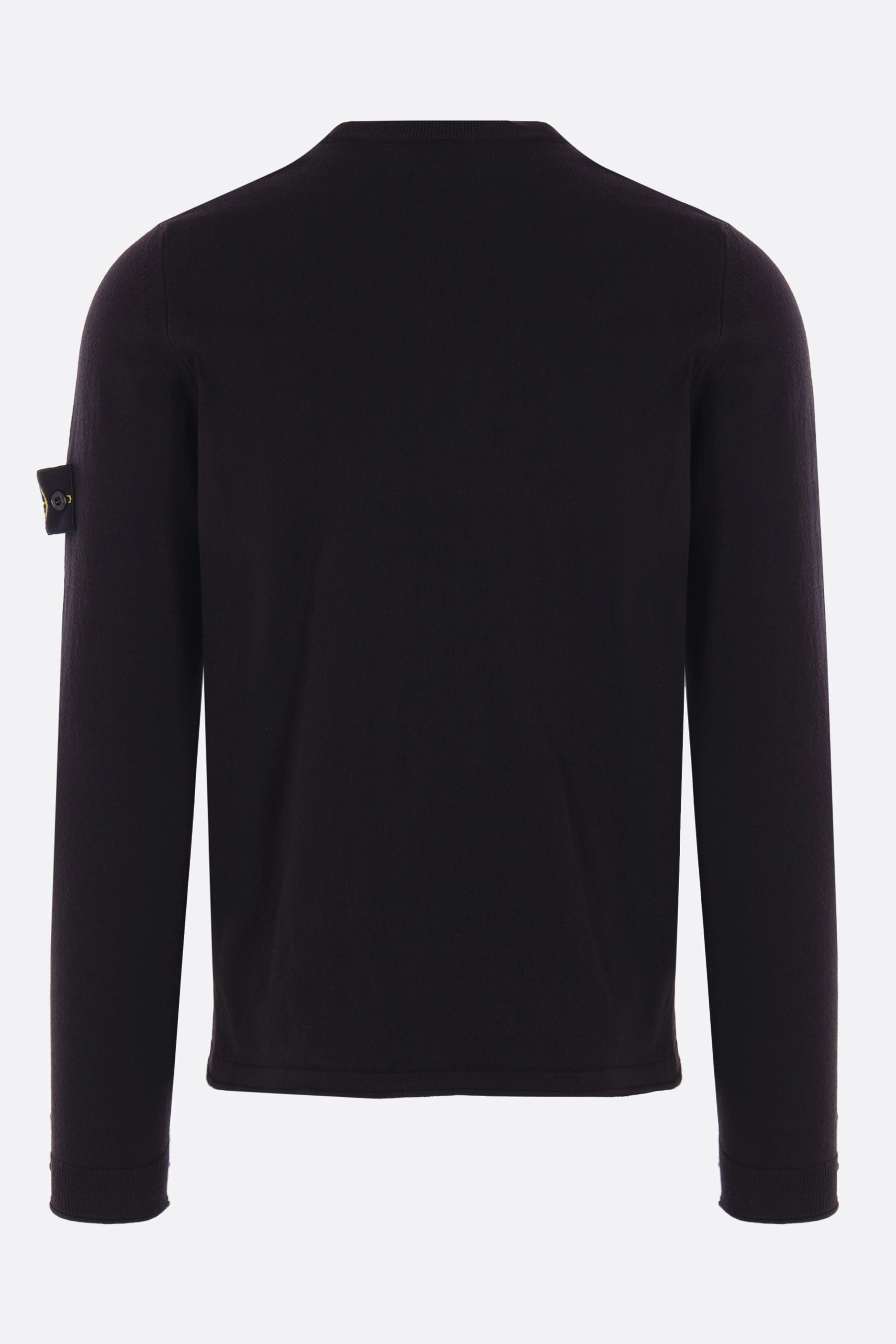 cotton sweater with logo badge