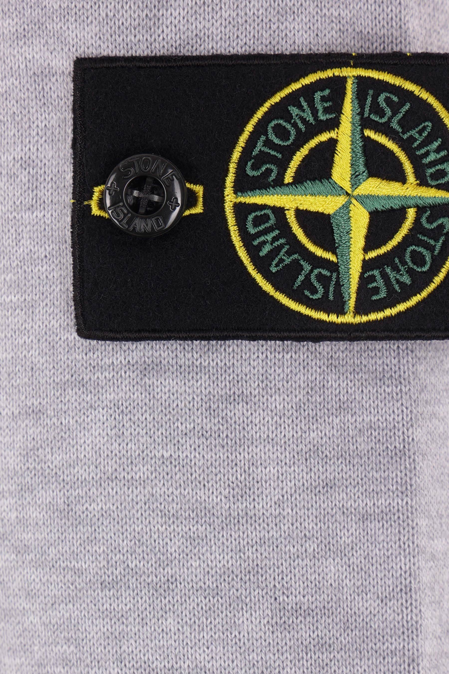 cotton sweater with logo badge