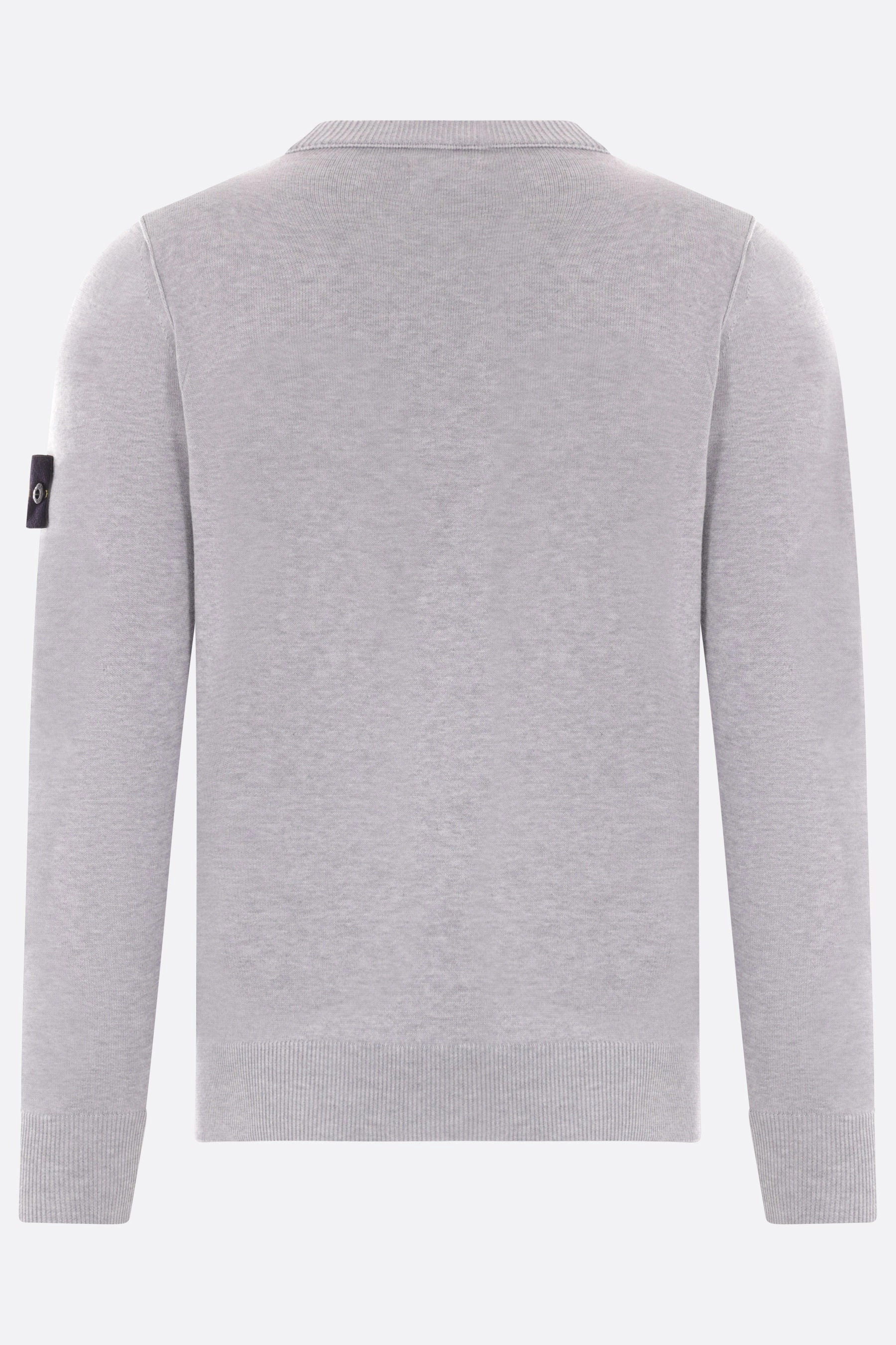 cotton sweater with logo badge