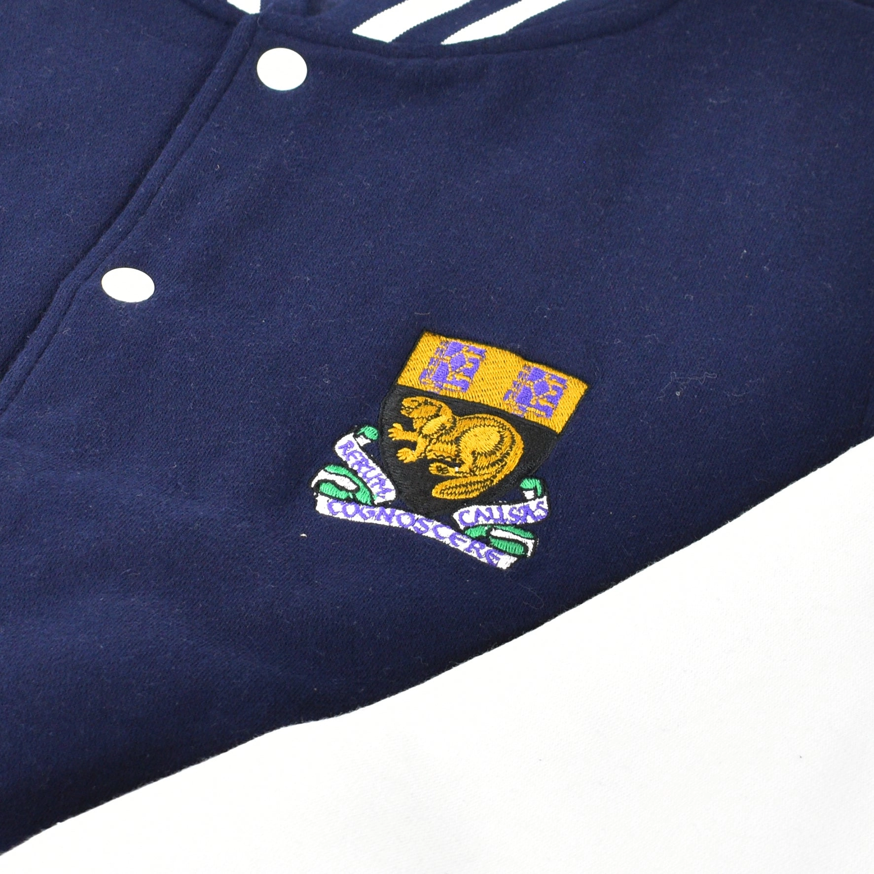 Crest Varsity Jacket Navy/White