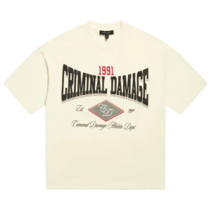 Criminal Damage Athletic Tee - Off White