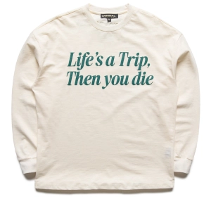 Criminal Damage Life's A Trip L/S Tee - Off White