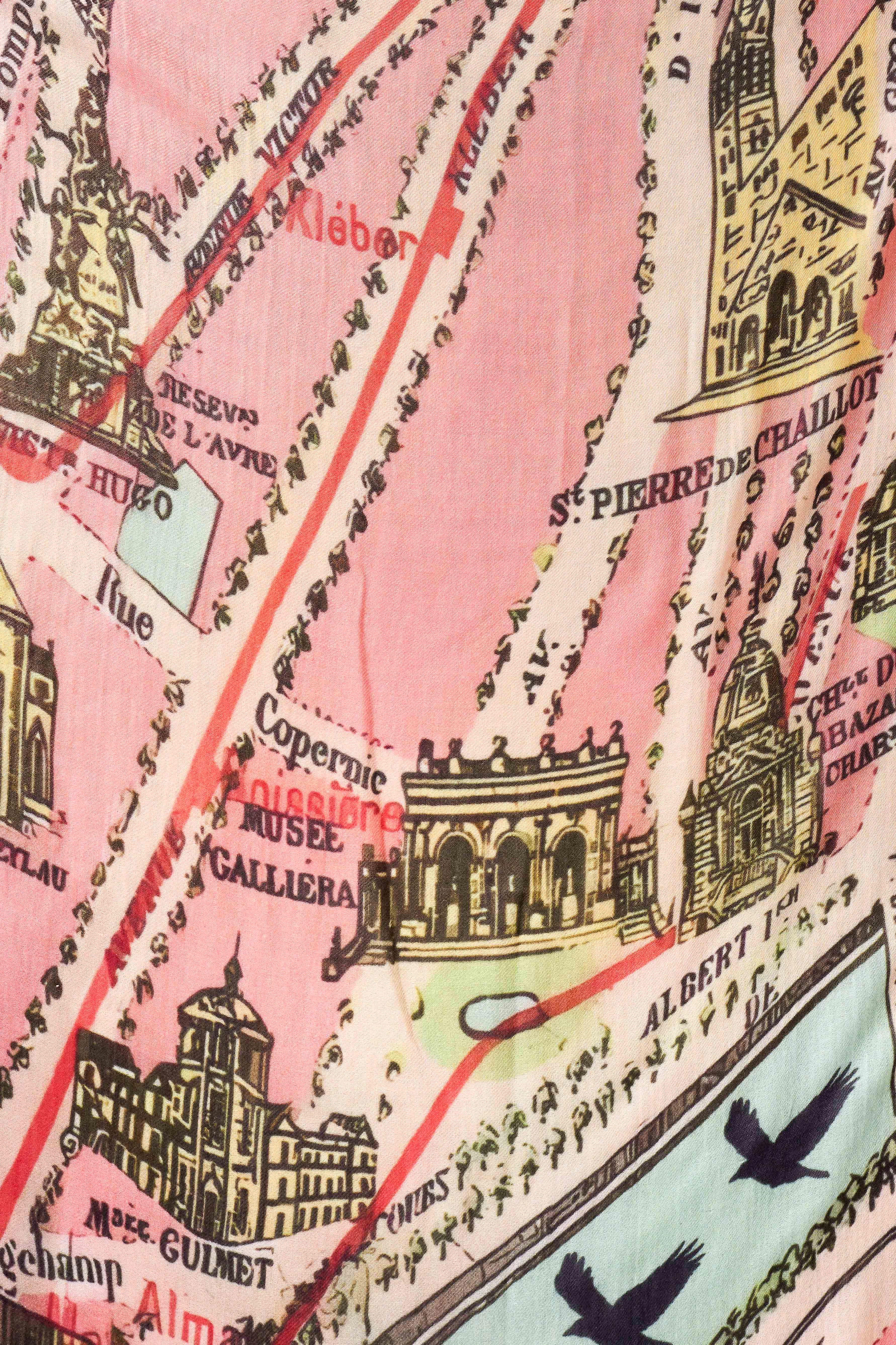 Eiffel Tower Print Scarf - Multi