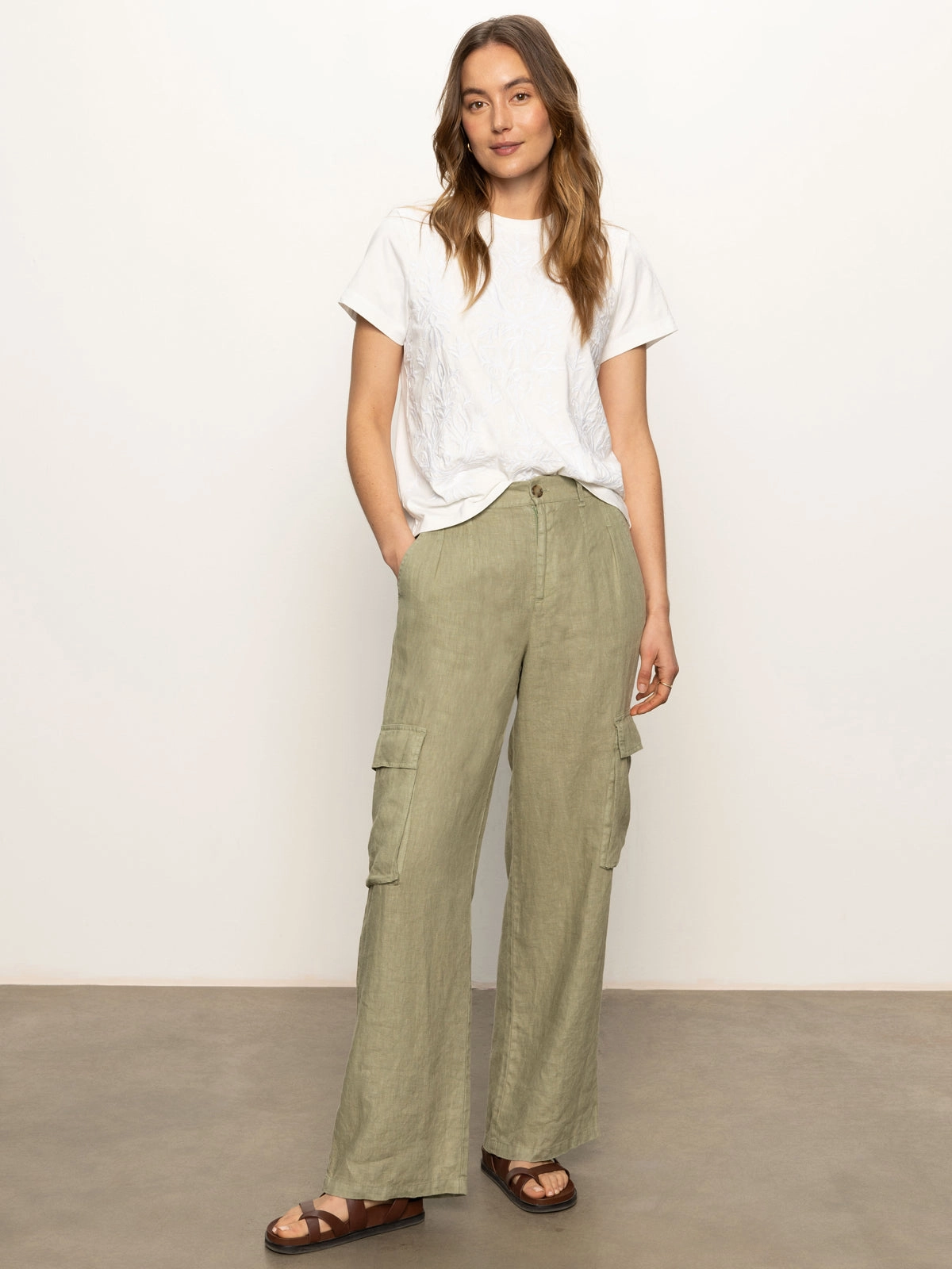 Embroidered Perfect Tee White