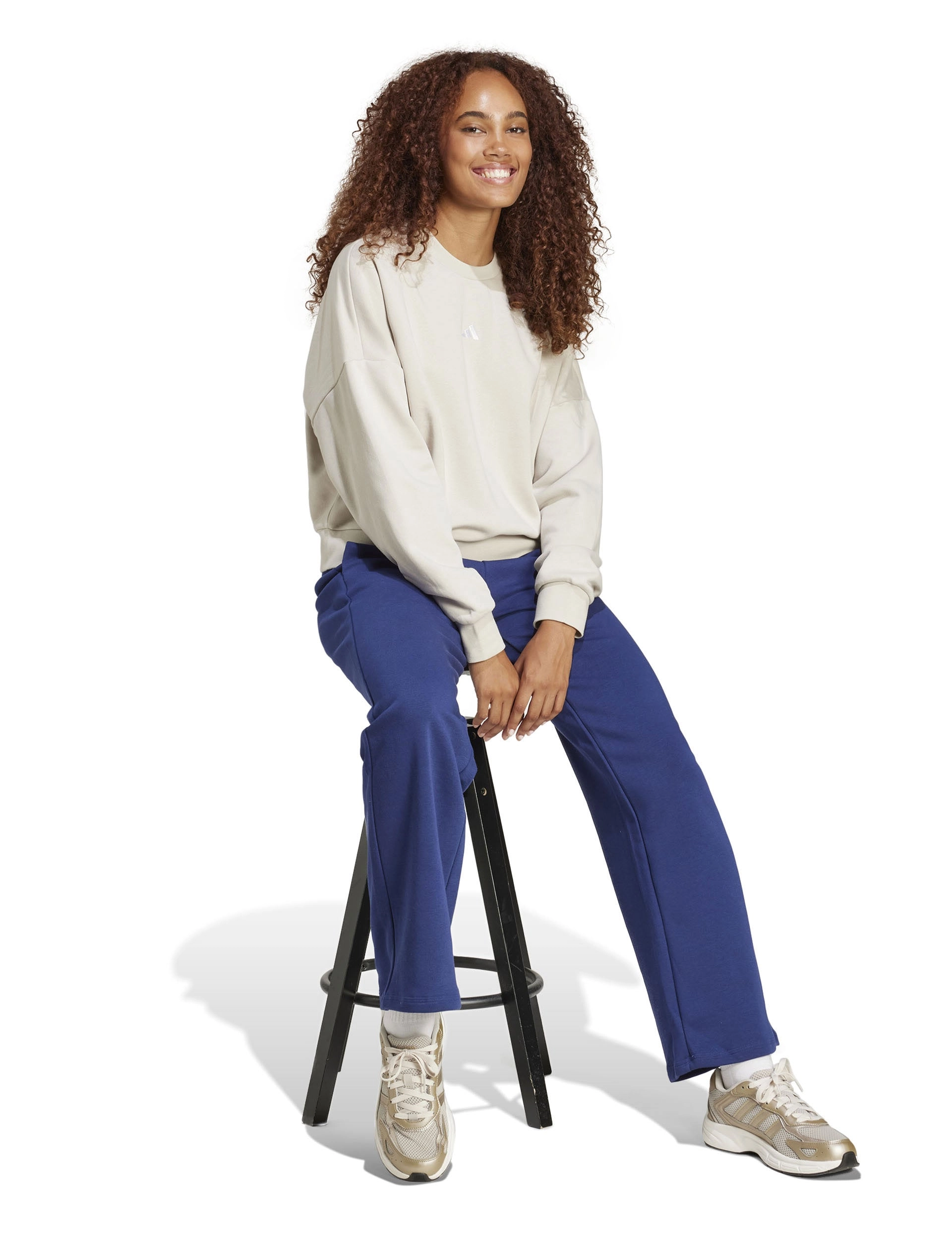 Essentials Small Logo Feel Cozy Open-Hem Joggers - Dark Blue/White