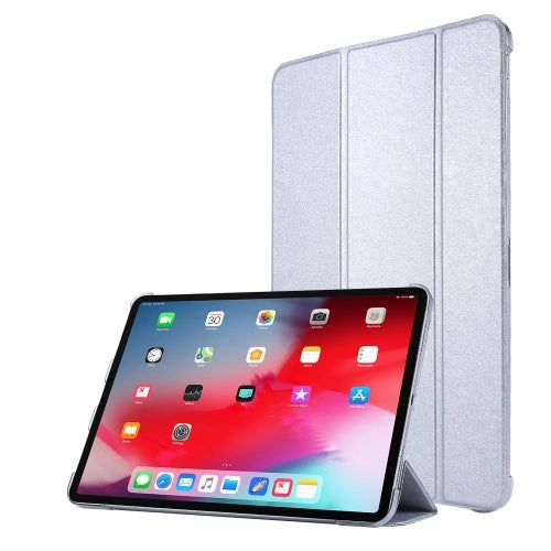 For iPad Pro Silk Texture Three-fold Horizontal Flip Leather Tablet Case with Holder  Pen Slot