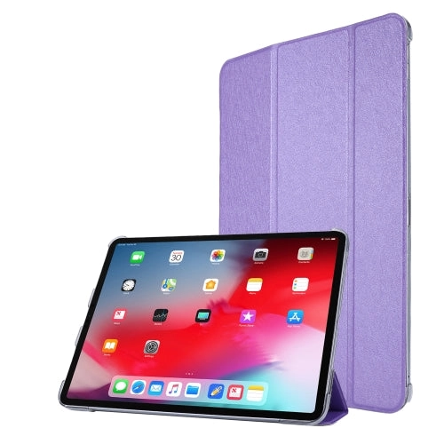 For iPad Pro Silk Texture Three-fold Horizontal Flip Leather Tablet Case with Holder  Pen Slot