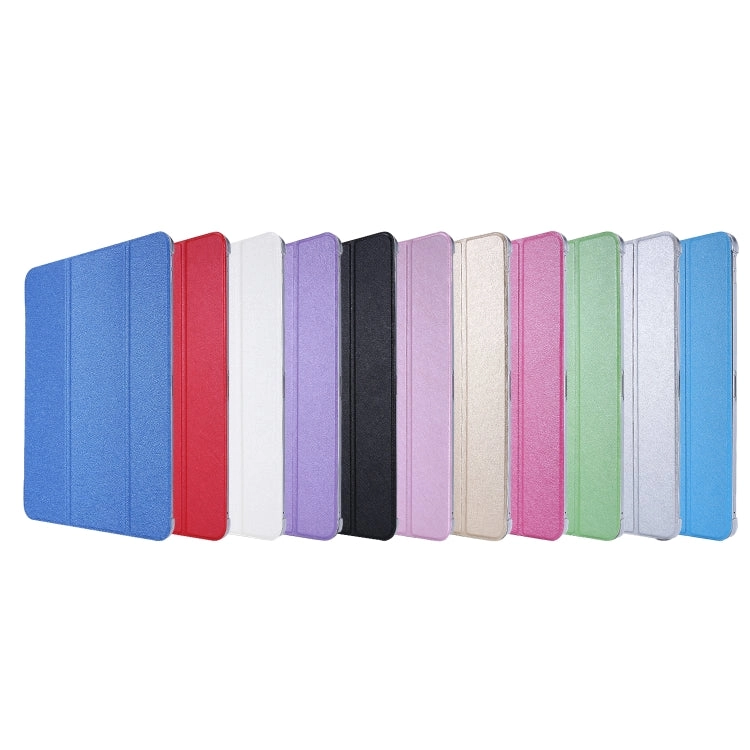 For iPad Pro Silk Texture Three-fold Horizontal Flip Leather Tablet Case with Holder  Pen Slot