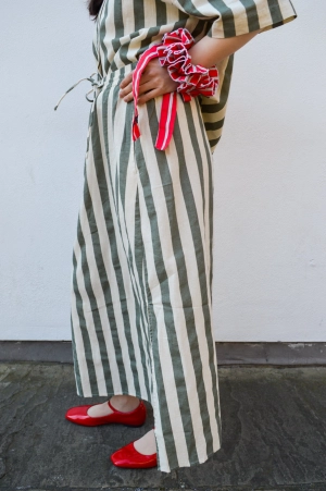 Fransa Maddie Agave Stripe Skirt