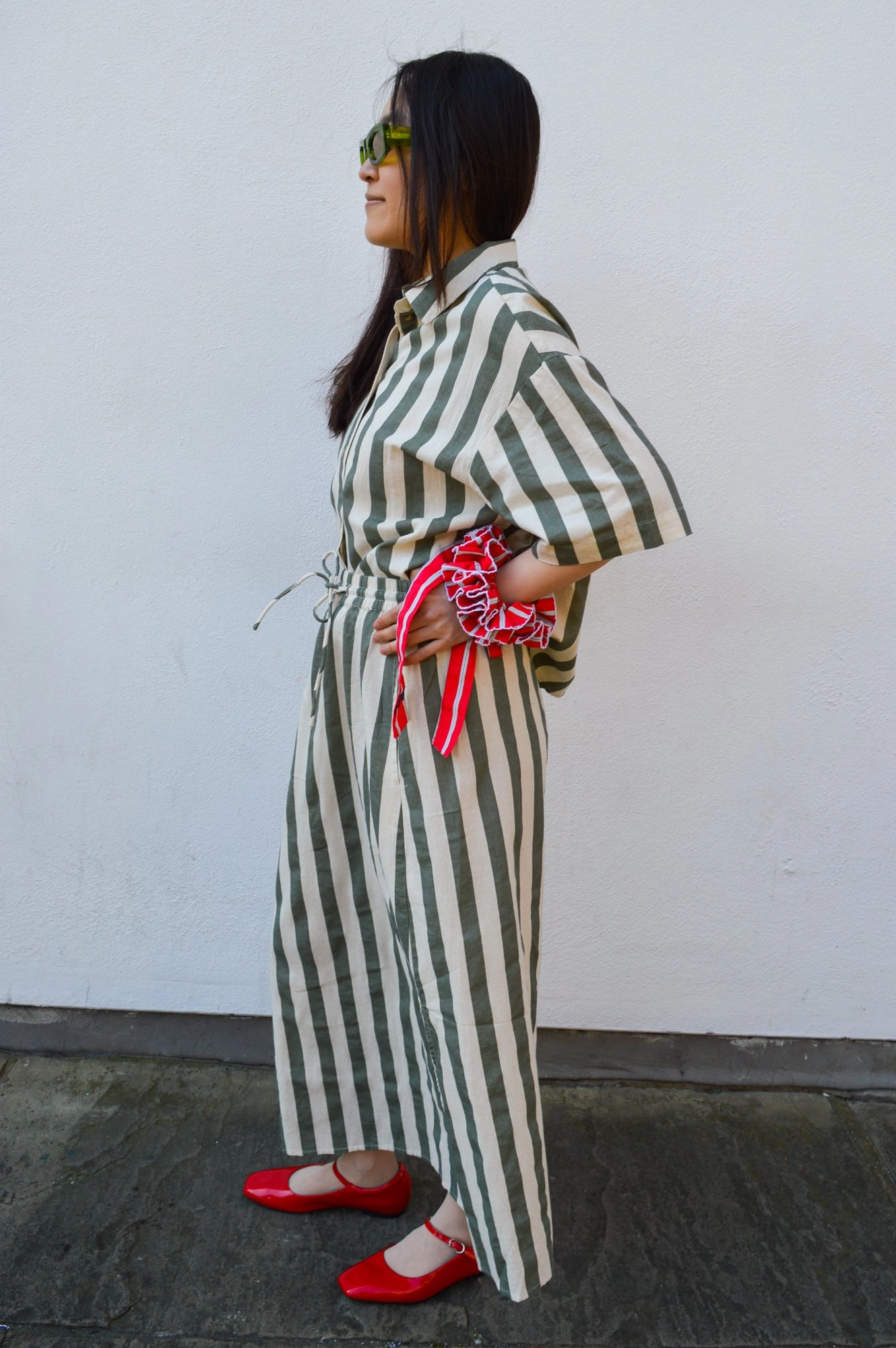 Fransa Maddie Agave Stripe Skirt