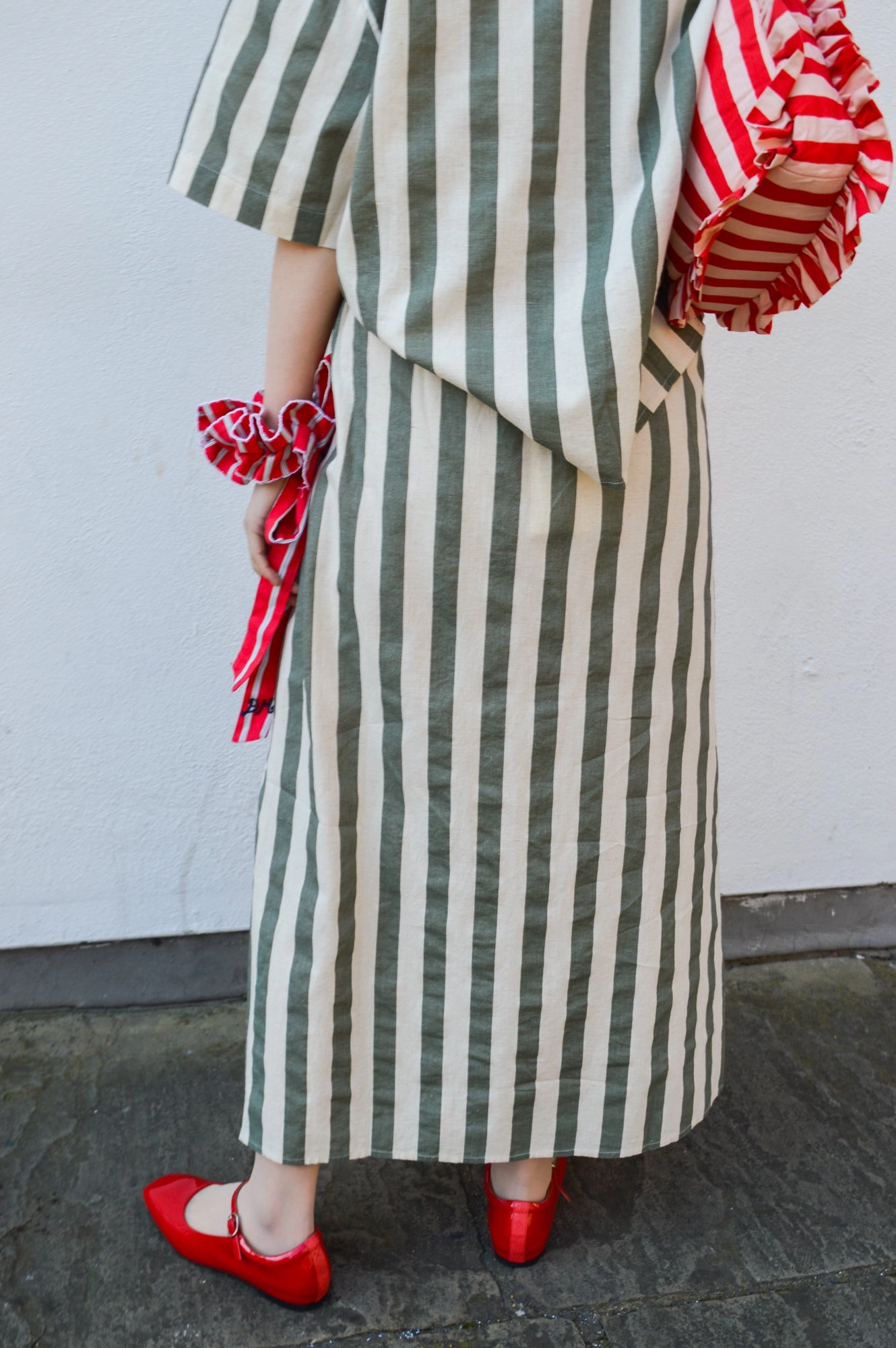 Fransa Maddie Agave Stripe Skirt