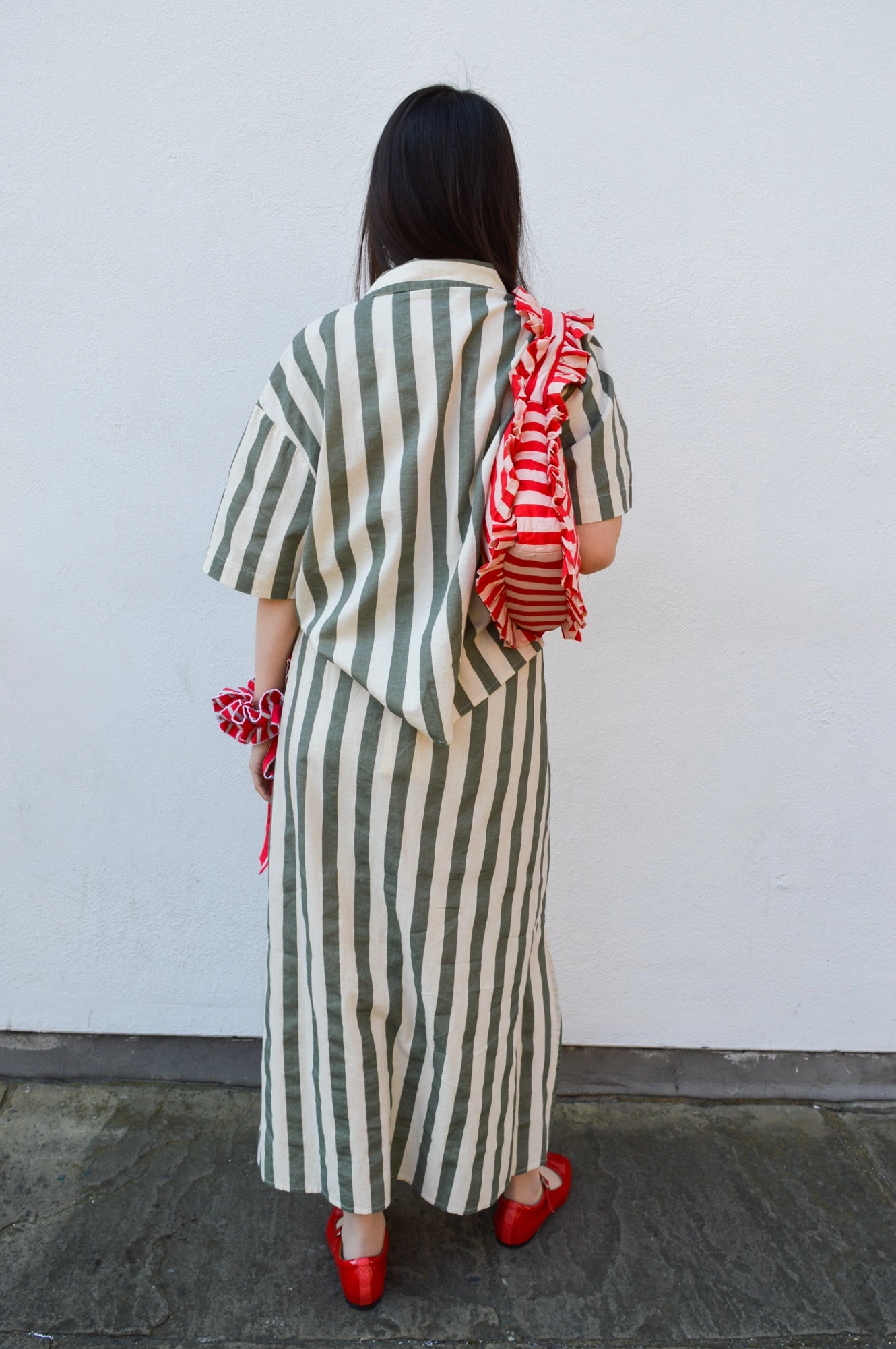 Fransa Maddie Agave Stripe Skirt
