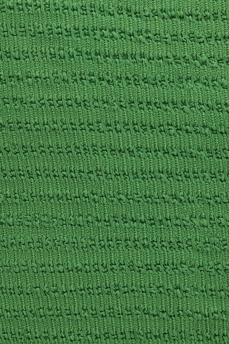 Green Textured Top Front Tie