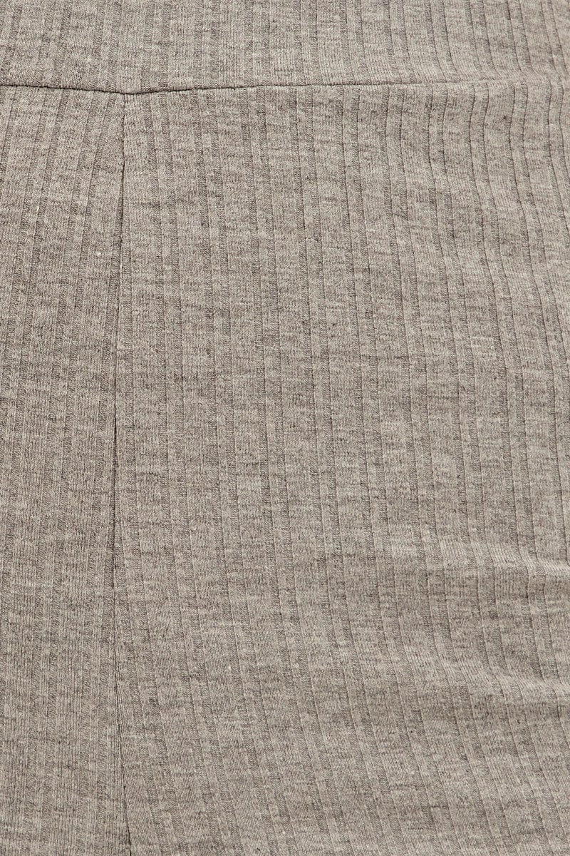 Grey Crop Bralette Loungewear Set