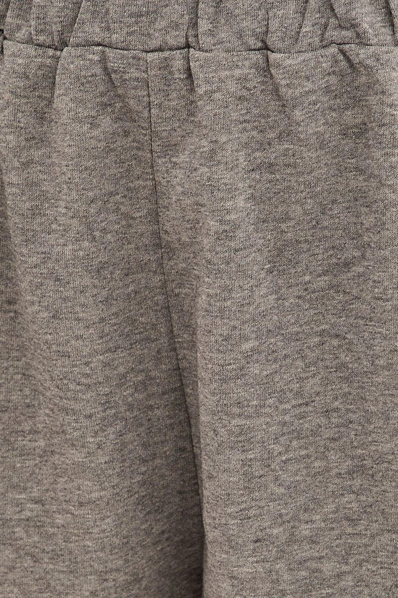 Grey Crop Top Loungewear Set
